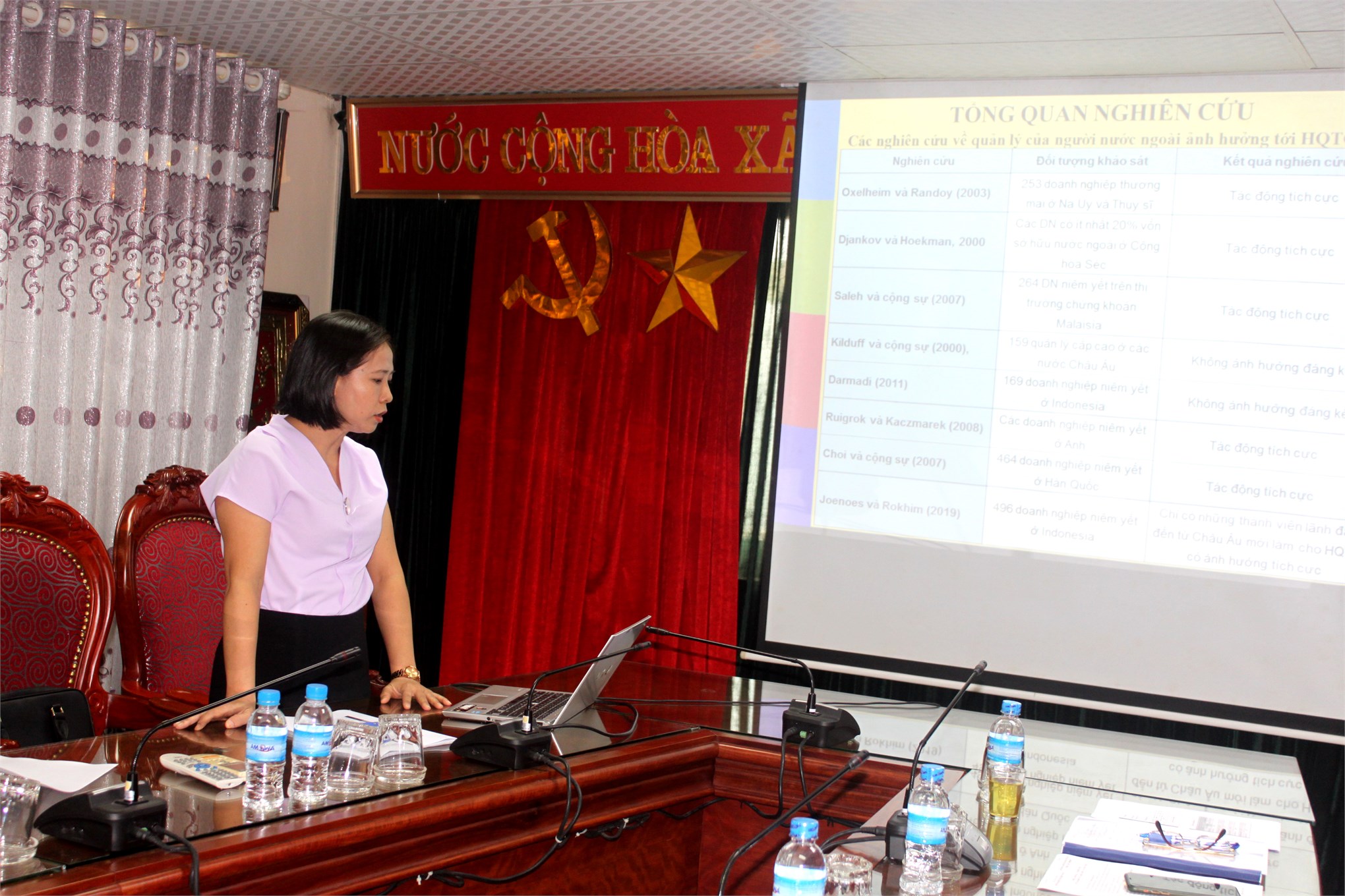 Nghiệm thu đề tài “Nghiên cứu ảnh hưởng của sở hữu và quản lý nước ngoài đến hiệu quả tài chính của các doanh nghiệp niêm yết trên thị trường chứng khoán Việt Nam”