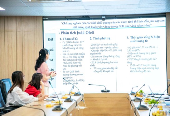 Nghiệm thu đề tài NCKH cấp Trường “Chế tạo và nghiên cứu các tính chất quang của các nano tinh thể bán dẫn pha tạp ion đất hiếm, định hướng ứng dụng trong LED phát ánh sáng trắng”