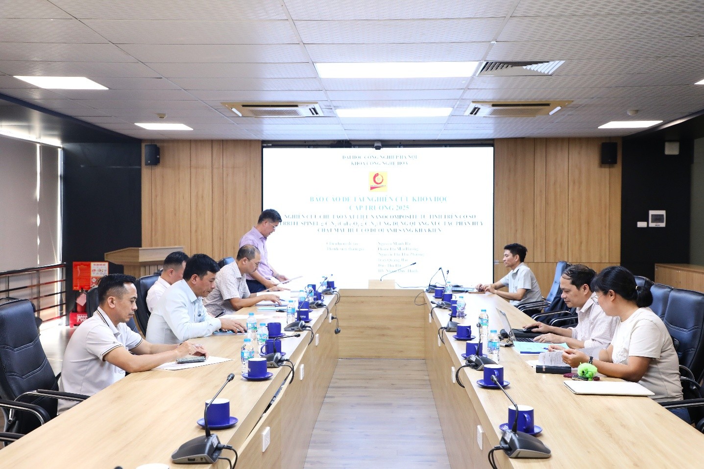 Nghiệm thu nhiệm vụ KH&CN cấp cơ sở năm 2025 “Nghiên cứu chế tạo vật liệu nanocomposite từ tính trên cơ sở spinel ferrite/g-C₃N₄ (CuFe₂O₄/g-C₃N₄) ứng dụng quang xúc tác phân hủy chất màu hữu cơ dưới ánh sáng khả kiến”